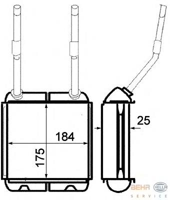 Радіатор пічки (обігрівача) HELLA 8FH351313031 ціна, від 27.84 USD