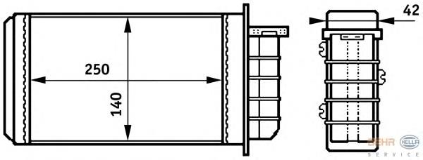 Радіатор пічки (обігрівача) 8FH351313191 HELLA