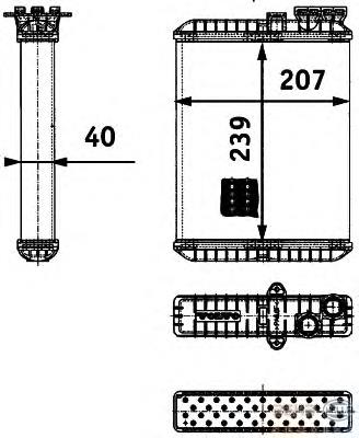 Радіатор пічки (обігрівача) 8FH351311391 HELLA