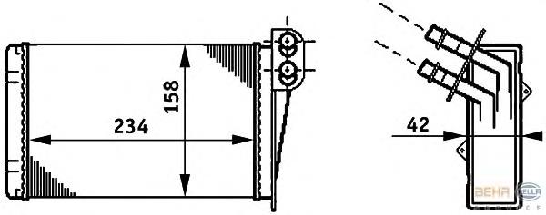 Радіатор обігрівача HELLA 8FH351311031