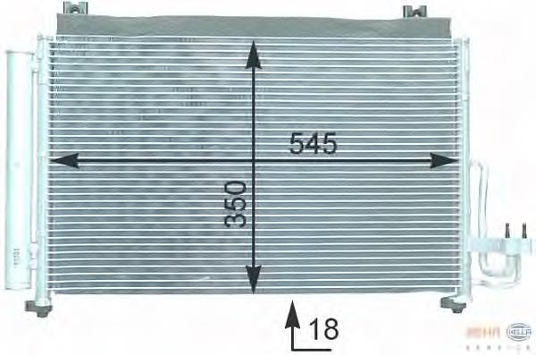 Радіатор охолодження кондиціонера HCC FP40K388X