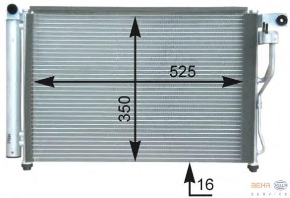 Конденсатор кондиціонера HELLA 8FC351303181 ціна, від 79.97 USD