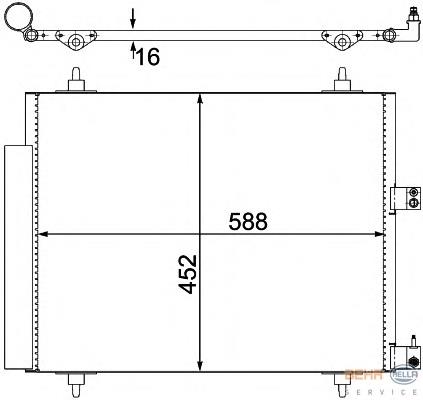 8FC351305221 HELLA радіатор кондиціонера