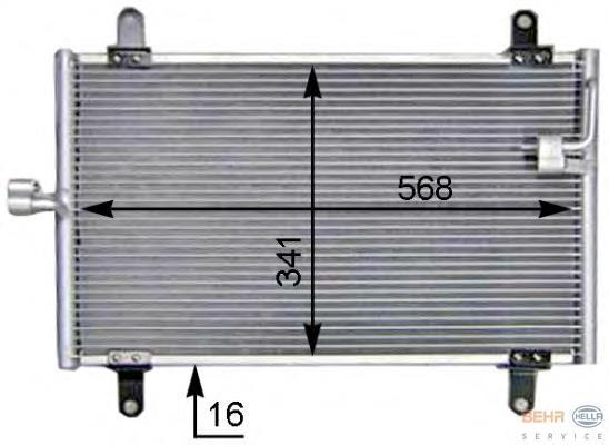 8FC351305211 HELLA радіатор кондиціонера