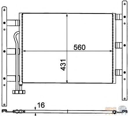 Радіатор кондиціонера 8FC351306061 HELLA