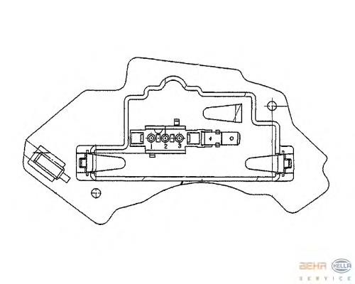 5HL351321131 HELLA Регулятор оборотів пічки
