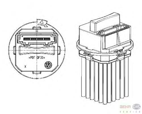 Резистор пічки 5DS351320011 HELLA