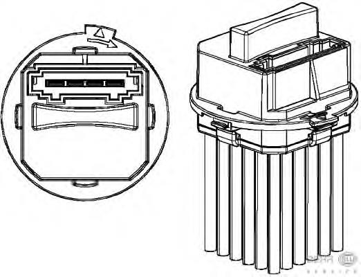 5HL351321321 HELLA Регулятор оборотів пічки