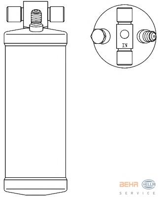 Ресивер-осушувач кондиціонера HELLA 8FT351192551 ціна, від 14.38 USD