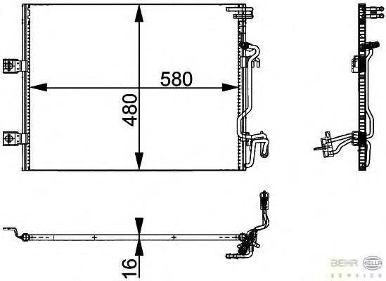 Радіатор кондиціонера 8FC351301611 HELLA