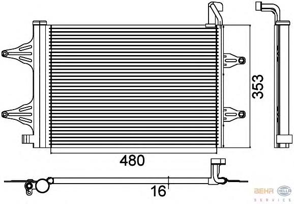 Радіатор кондиціонера 8FC351301531 HELLA