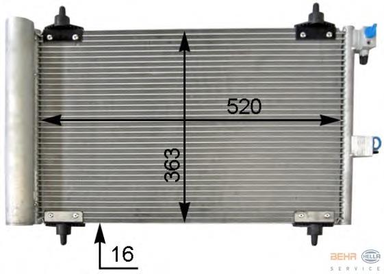 8FC351301034 HELLA радіатор кондиціонера