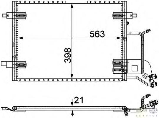 Конденсатор кондиціонера HELLA 8FC351301401 ціна, від 70.23 USD