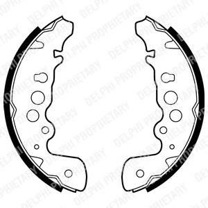 Колодки гальмові задні, барабанні LS1882 Delphi