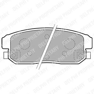 LP1829 Delphi колодки гальмові задні, дискові