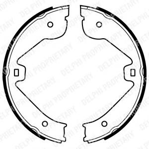 LS1995 Delphi колодки ручника/стоянкового гальма