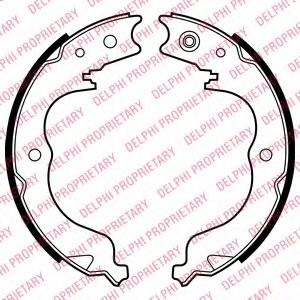 Колодки ручника LS2008 Delphi