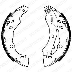 Колодки гальмові задні, барабанні LS1975 Delphi