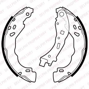 Колодки гальмові задні, барабанні LS2065 Delphi