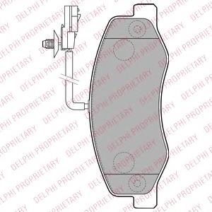 LP2192 Delphi Колодки гальмівні задні, дискові