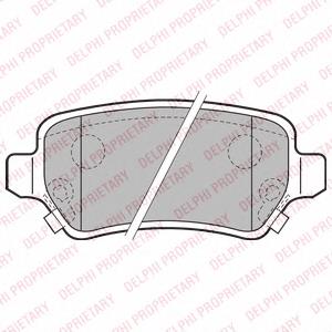 Задні гальмівні колодки Delphi LP2188 ціна, від 21.26 USD