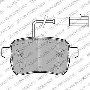 Колодки гальмові задні, дискові LP2222 Delphi