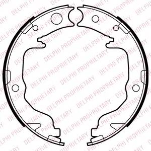 Колодки ручника/стоянкового гальма LS2026 Delphi