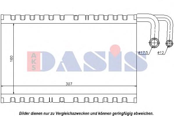 Радіатор кондиціонера салонний, випарник 820102N Dasis