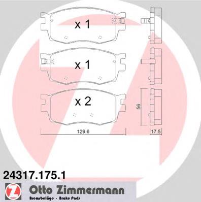 243171751 Zimmermann Передні гальмівні колодки