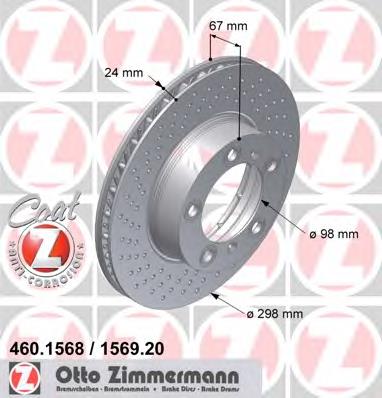 Диск переднього гальма Zimmermann 460156920 ціна, від 100.70 USD