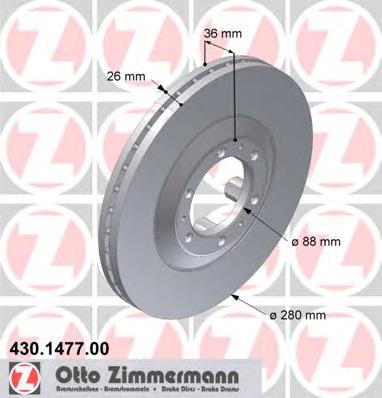 Гальмівні диски передні 430147700 Zimmermann
