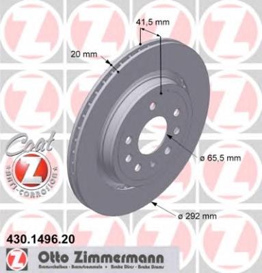 430149620 Zimmermann диск гальмівний задній
