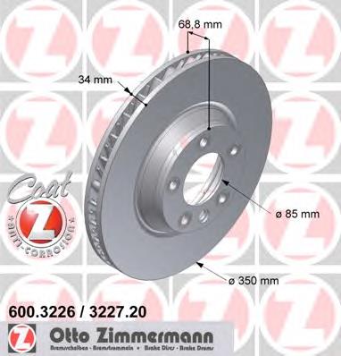 Купити 600322720 Zimmermann Ротор гальмівний