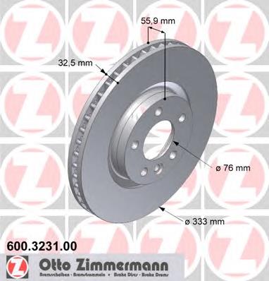 600323100 Zimmermann Гальмо дискове переднє