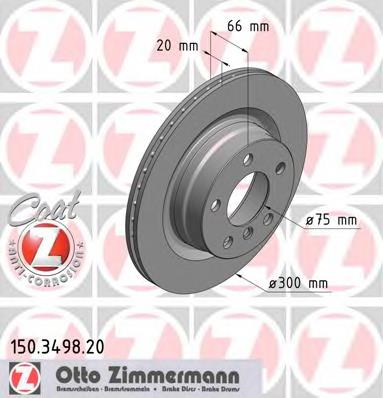 Купити 150349820 Zimmermann Диск заднього гальма