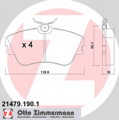 Гальмівні колодки Zimmermann 214791901 ціна, від 19.34 USD