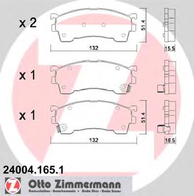 Купити 240041651 Zimmermann Колодки гальмівні передні, дискові