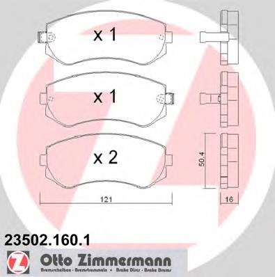 235021601 Zimmermann колодки гальмівні передні, дискові