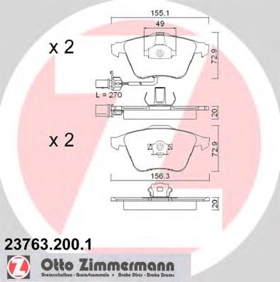 Тормозні колодки Zimmermann 237632001
