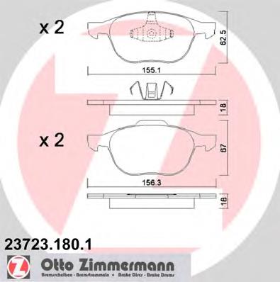 Гальмівні колодки Zimmermann 237231801 ціна, від 32.08 USD