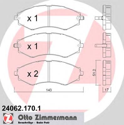 Тормозні колодки Zimmermann 240621701
