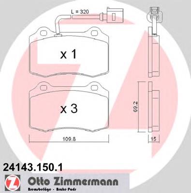 241431501 Zimmermann Передні гальмівні колодки