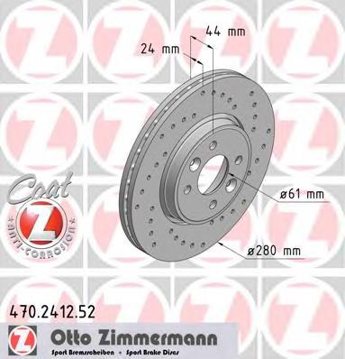 470241252 Zimmermann Гальмо дискове переднє