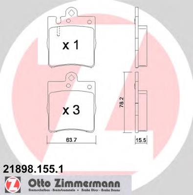 Купити 218981551 Zimmermann Задні колодки