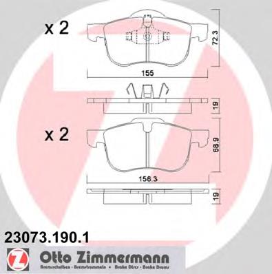 Гальмівні колодки Zimmermann 230731901 ціна, від 30.90 USD