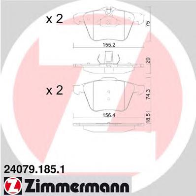 240791851 Zimmermann Передні гальмівні колодки