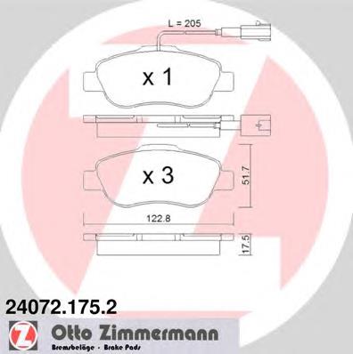 Гальмівні колодки Zimmermann 240721752 ціна, від 20.13 USD