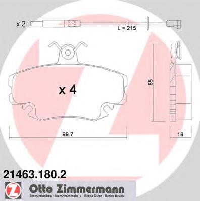 Гальмівні колодки Zimmermann 214631802 ціна, від 13.68 USD