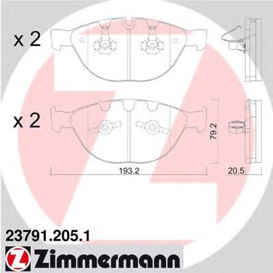 Тормозні колодки Zimmermann 237912051