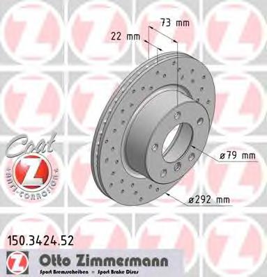 Гальмівні диски передні 150342452 Zimmermann
